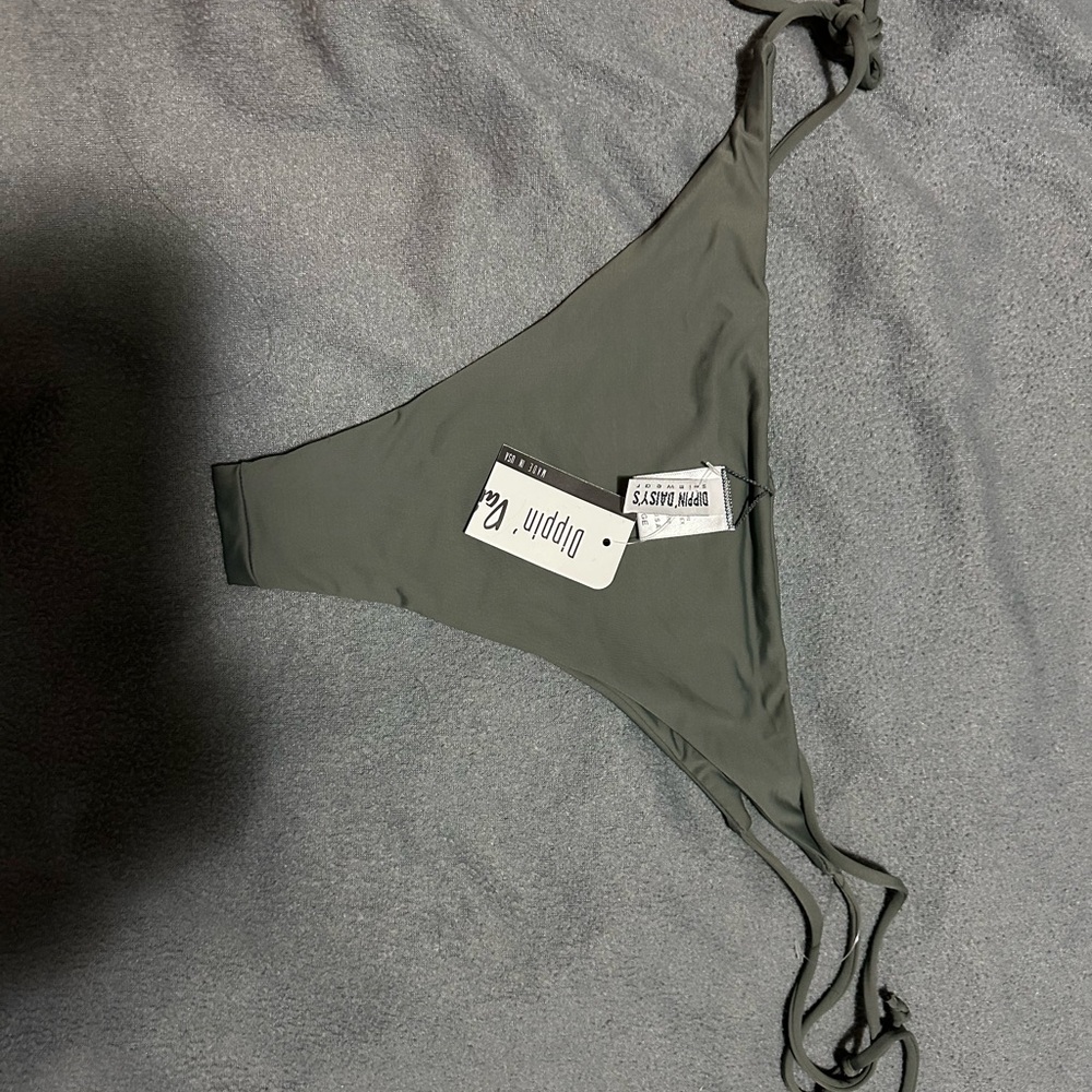 Grey side-tie Bikini Bottom